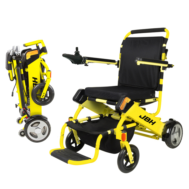 JBH Sarı Katlanabilir Alüminyum Alaşım Tekerlek Sandalye D05