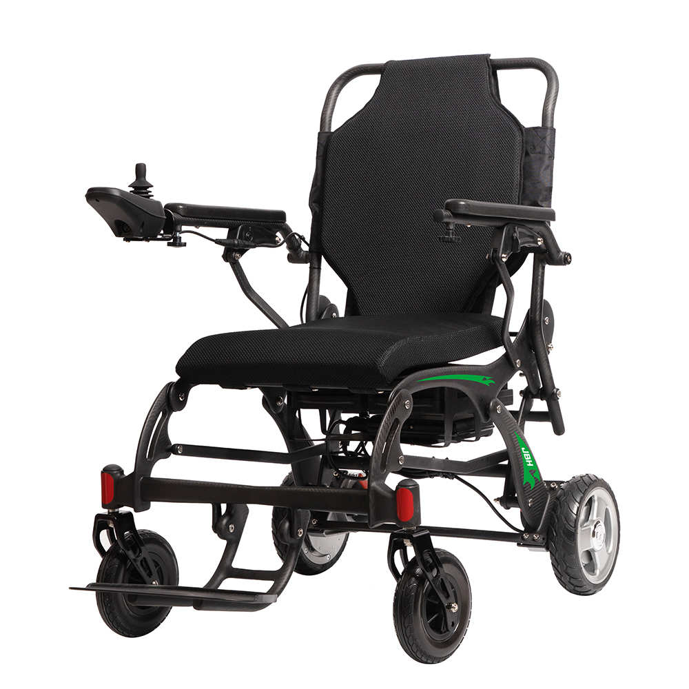 JBH Yaşlı Katlanabilir Hafif Karbon Fiber Elektrikli Tekerlekli Sandalye