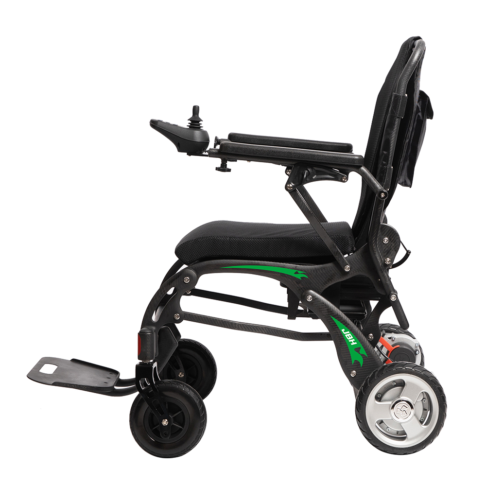 JBH Yaşlı Katlanabilir Hafif Karbon Fiber Elektrikli Tekerlekli Sandalye