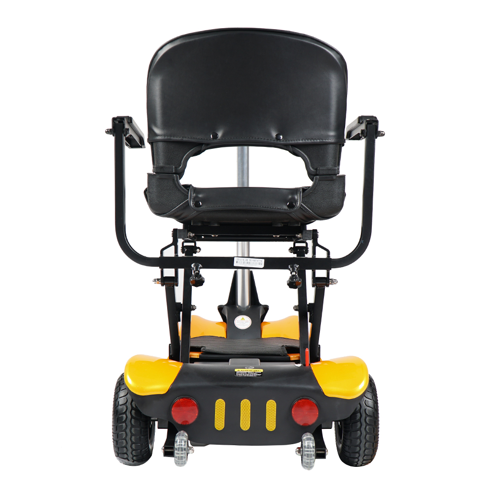 JBH Sarı 4 Tekerlekli Taşınabilir Katlanır Mobilite Scooter