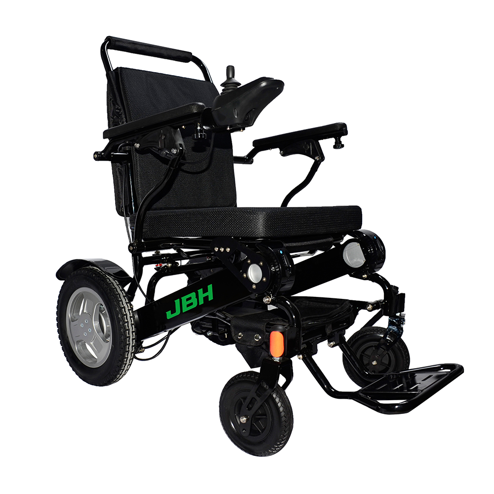 JBH Siyah ayarlanabilir elektrikli alüminyum alaşım tekerlekli sandalye D09