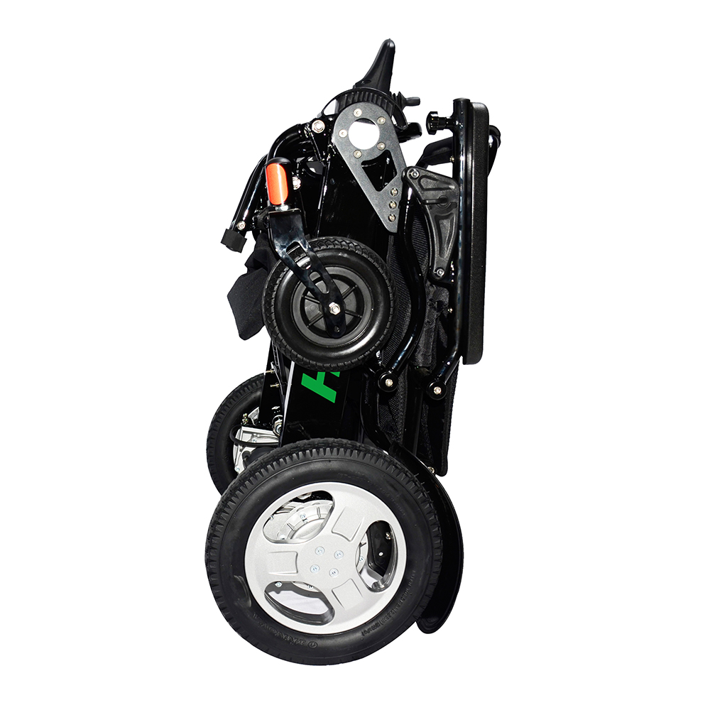 JBH Siyah ayarlanabilir elektrikli alüminyum alaşım tekerlekli sandalye D09