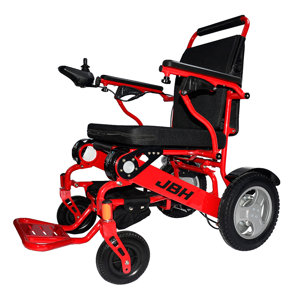 JBH Kırmızı Alüminyum Alaşım Elektrikli Tekerlekli Sandalye D09
