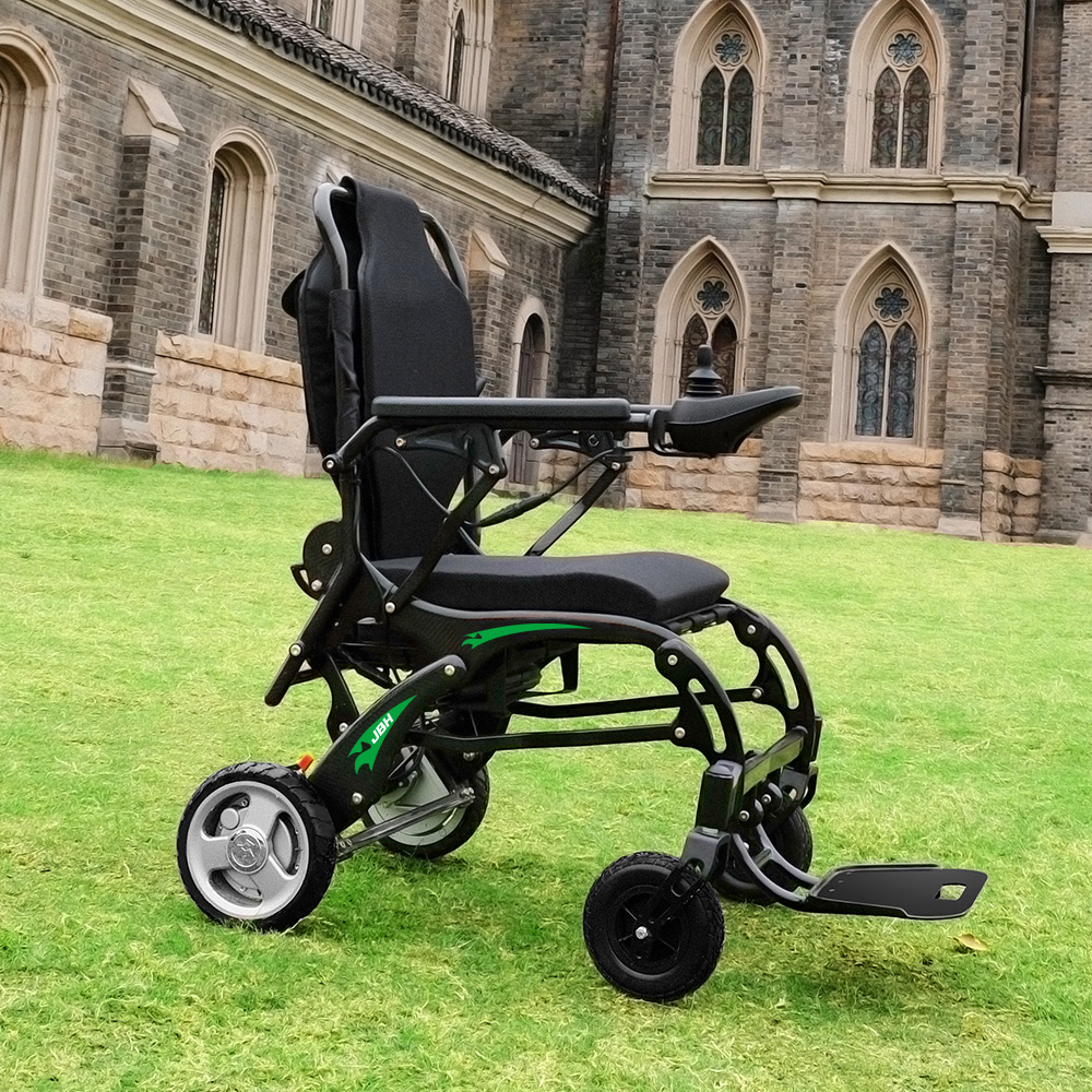 JBH Kapalı Katlanabilir Taşınabilir Karbon Fiber Elektrikli Tekerlekli Sandalye